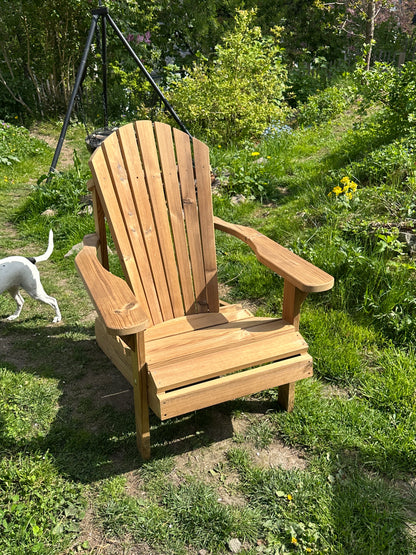 Adirondack stol i varmebehandlet furu