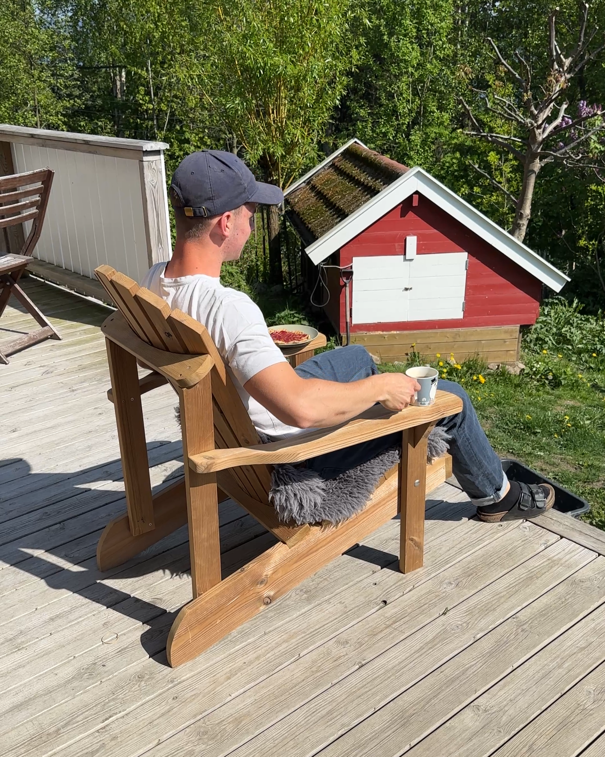 Adirondack stol i varmebehandlet furu